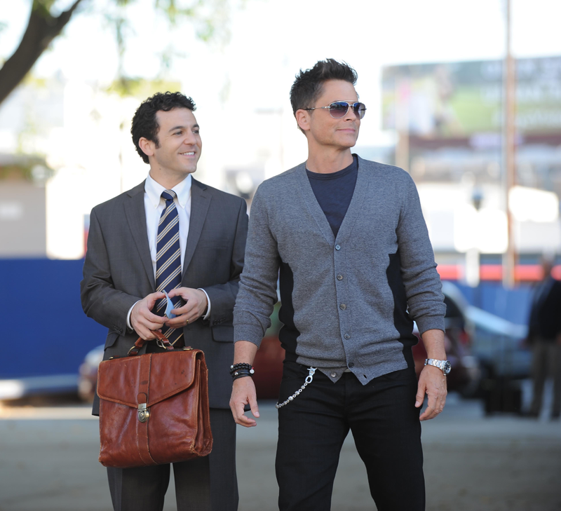 Fred Savage (left) and Rob Lowe in The Grinder